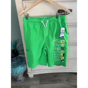 Nautica boys, neon green swim trunks new with tags size XL, 18/20